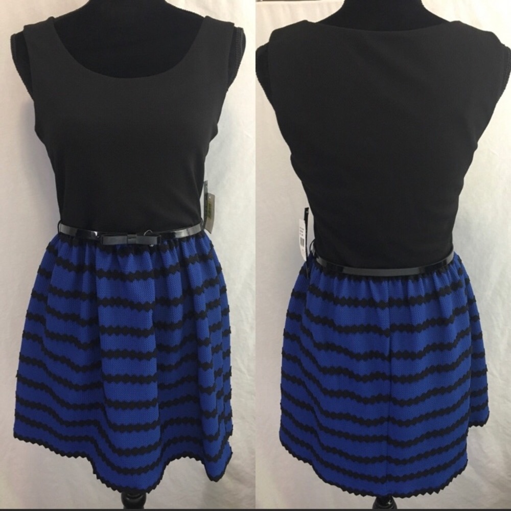 🛑SOLD🛑As U Wish royal blue bow belt sleeveless